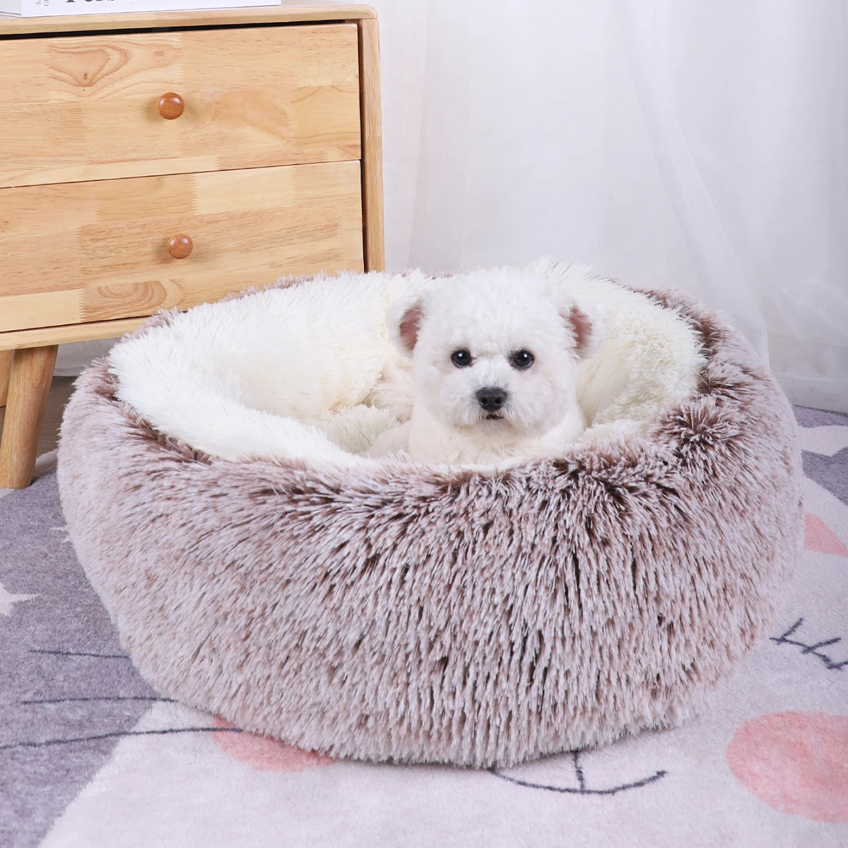 Plush Dog Bed for Small Dog Cushion Supplies Dogs Beds Puppy Accessory Washable Pet Large Basket Accessories Medium Cats - Dogy