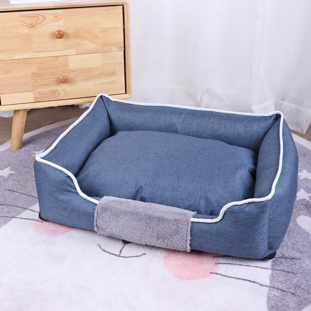 Beds for Small Dogs Medium Dog Bed Large Basket Supplies Accessories Plush Cushion Fluffy Washable Kennel Warm Pet Puppy Cats - Dogy