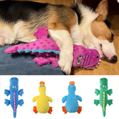 Plush Crocodile Puppy Dog Squeaky Toy for Small Medium Dogs Clean Teeth Pet Chew Toys Maltese Pomeranian mascotas Play Products Dogy