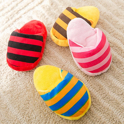 Plush Flip Flop Pet Dog Chew Toys for Small Dogs Pets Accessories Chihuahua Pomeranian Puppy Squeaker Toy Honden Speelgoed Pipe Dogy