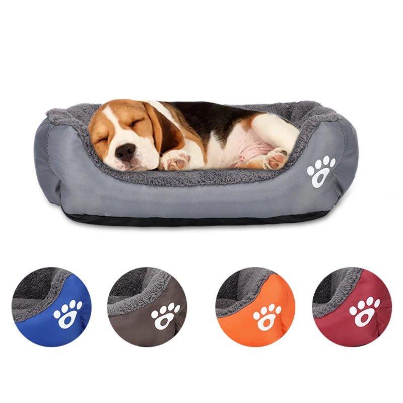 Puppy Bed Pets Products for Dog Kennel Beds Dogs Small Pet Medium Accessories Fluffy Warm Large Basket Washable Sofa Plush Cats - Dogy