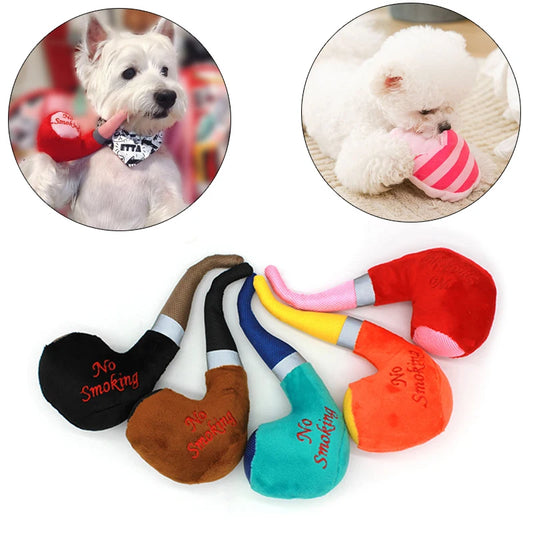 Plush Pipe Slippers Dog Chew Toy Squeaky Pet Toys for Small Dogs French Bulldog Yorkshire Puppy mascotas Supplies Cleaning Teeth - Dogy