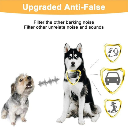 ABQP Anti Bark Dog Collar Rechargeable Anti Barking Device Harmless Waterproof Dog Training Shock Collar Dog Accessories - Dogy