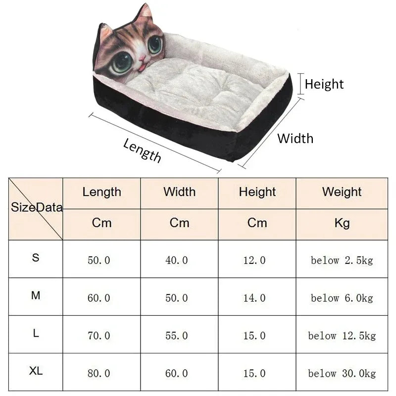 Dog Beds for Small Dogs Bed Large Pets Accessories Pet Products Cats Puppy Mat Medium Supplies Sofa Blanket Big Kennel Cushion - Dogy