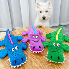 Plush Crocodile Puppy Dog Squeaky Toy for Small Medium Dogs Clean Teeth Pet Chew Toys Maltese Pomeranian mascotas Play Products Dogy