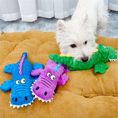 Plush Crocodile Puppy Dog Squeaky Toy for Small Medium Dogs Clean Teeth Pet Chew Toys Maltese Pomeranian mascotas Play Products Dogy