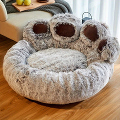 Dog Bed Cat Pet Sofa Cute Bear Paw Shape Comfortable Cozy Pet Sleeping Beds For Small Medium Large Soft Fluffy Cushion Dog Bed - Dogy