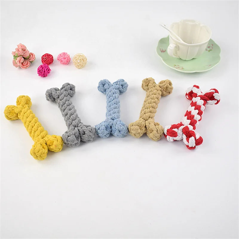 1pcs Bite Resistant Pet Dog Chew Toys for Small Dogs Cleaning Teeth Puppy Cat Rope Knot Ball Toy Playing mascotas Accessories Dogy